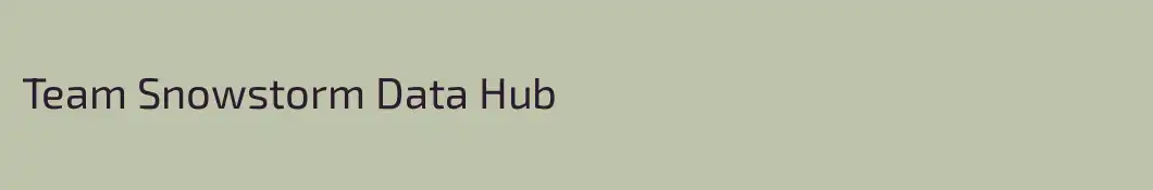 Team Snowstorm Data Hub